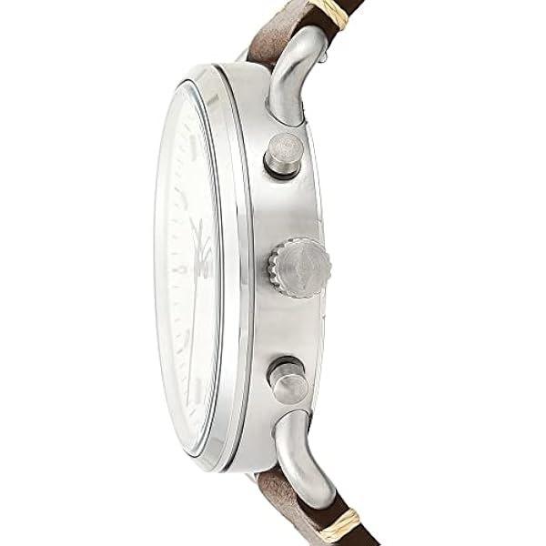 Fossil Analog kvartsklocka för män med läderarmband